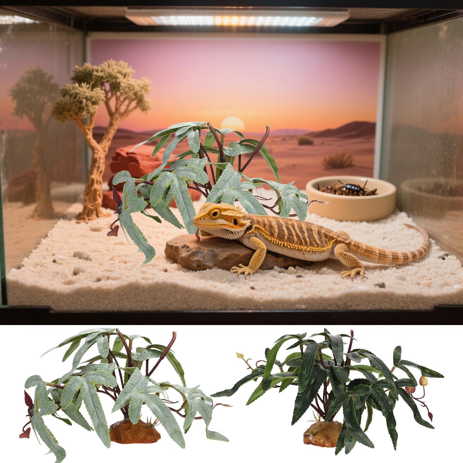 Fake Reptile Plants Snake Tank - Aquarium Planted Tank review and price