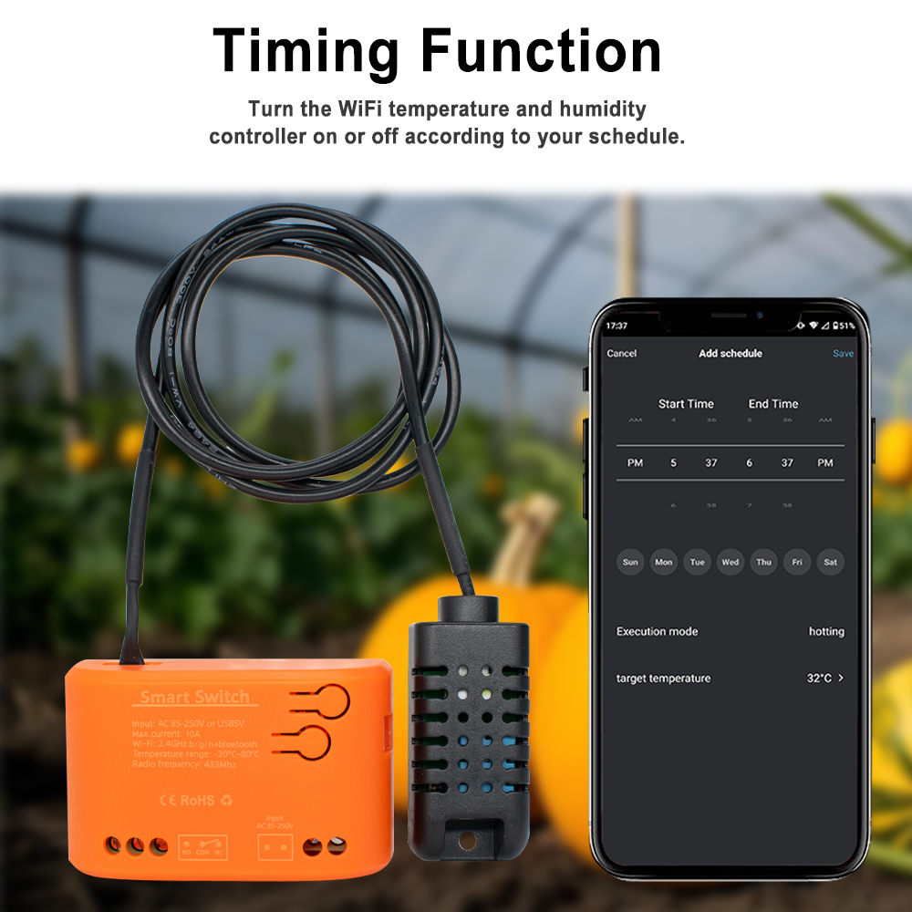 Tuya WiFi Temperature Humidity - Aquarium Plant review and price