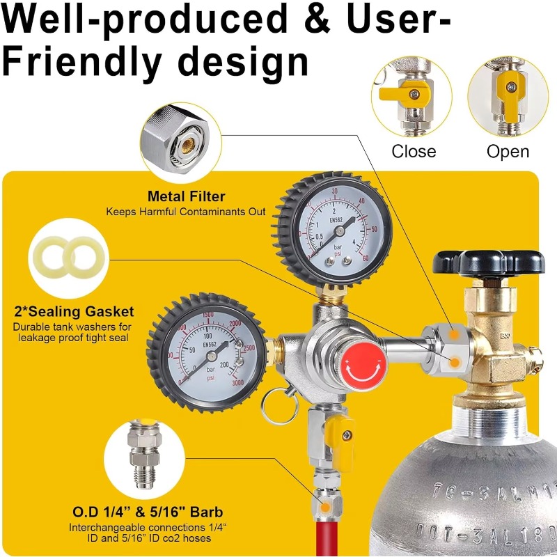 Dual Gauge CO2 Tank Regulator  - Co2 Regulator Dual Stage review and price