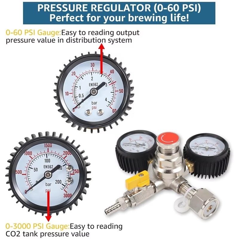 CO2 Regulator Draft Beer Regul - Co2 Regulator Dual Stage review and price