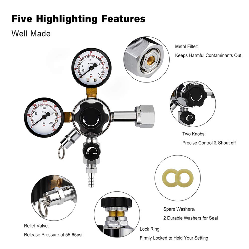 Dual Gauge CO2 Draft Beer Regu - Co2 Regulator Dual Stage review and price